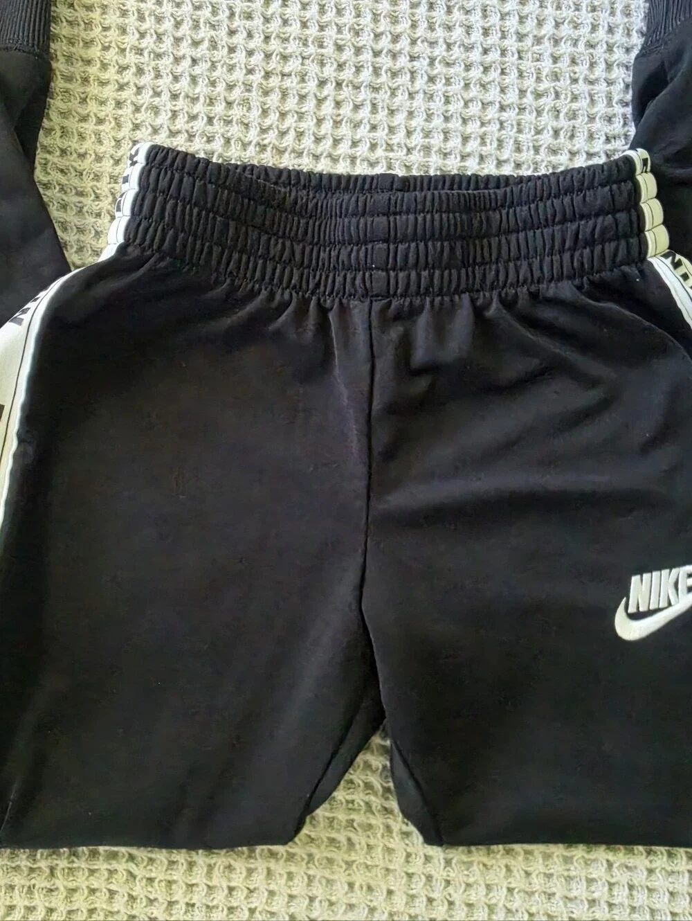 Nike Black Hoodie with White Drawcord and Logo Tag
